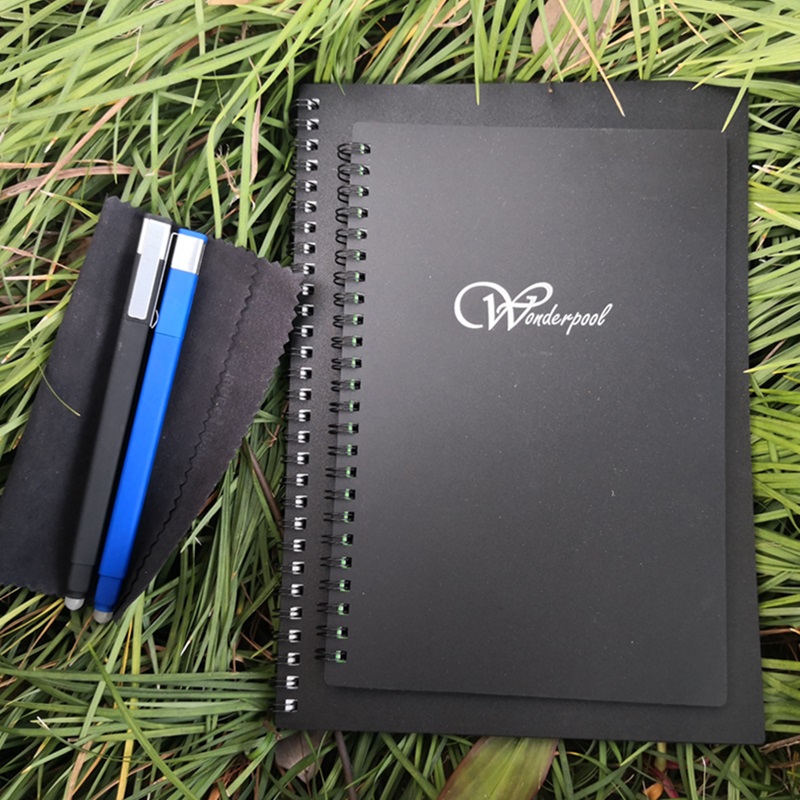 Wiederverwendbares Spiral Notebook -Wirbound Black Hardcover schreiben Recyclability Journals